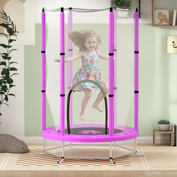 Immagine prodotto Aiyaplay Kinder Trampolin Stahl, Kunststoff Violett (140 cm)