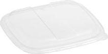 Naturesse Plastlåg 230x165 mm firkantet højt bionedbrydelig PLA Klar til Bagasse bakker,4 ps x 100 stk/krt