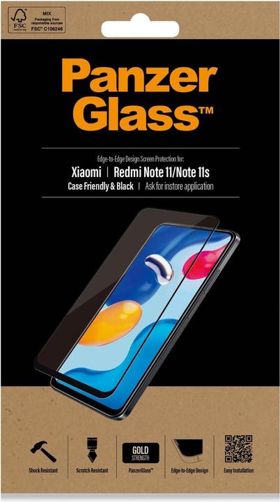 Actual product image PanzerGlass Case Friendly (1 Piece, Xiaomi Redmi Note 11S, Xiaomi Redmi Note 11)