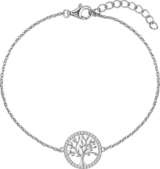 Rafaela Donata Damen Armband Lebensbaum Sterling Silber - 35524 (17 cm, Sterling Silber)