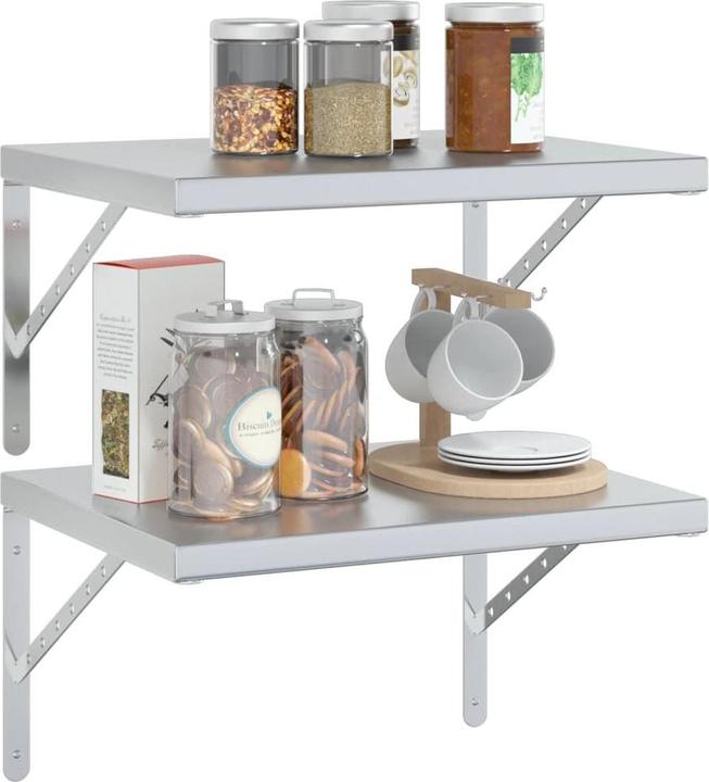 Produktbild VidaXL Wandregale 2 Stk. Edel (50 x 40 x 3 cm)