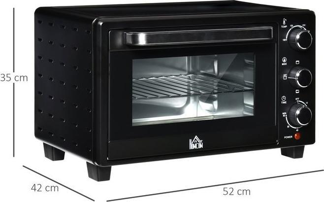 Produktbild Swisshandel24 Minibackofen 21L mit 1 Drahtgestell und 1 Backblech 3 Kochmodi 100°C-230°C 1400W Metall Edelstahl Gl