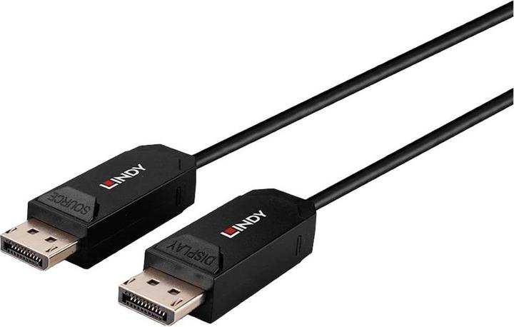 Image du produit Lindy 10m de câble Fibre Optic Hybrid DP 2.0 UBHR10 40Gbps, jusqu'à 8K60 (10 m, DisplayPort)
