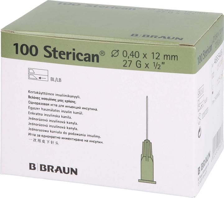 Image du produit B.Braun Aiguille 27G 0.40 x 12mm gris Luer, 100 pièces
