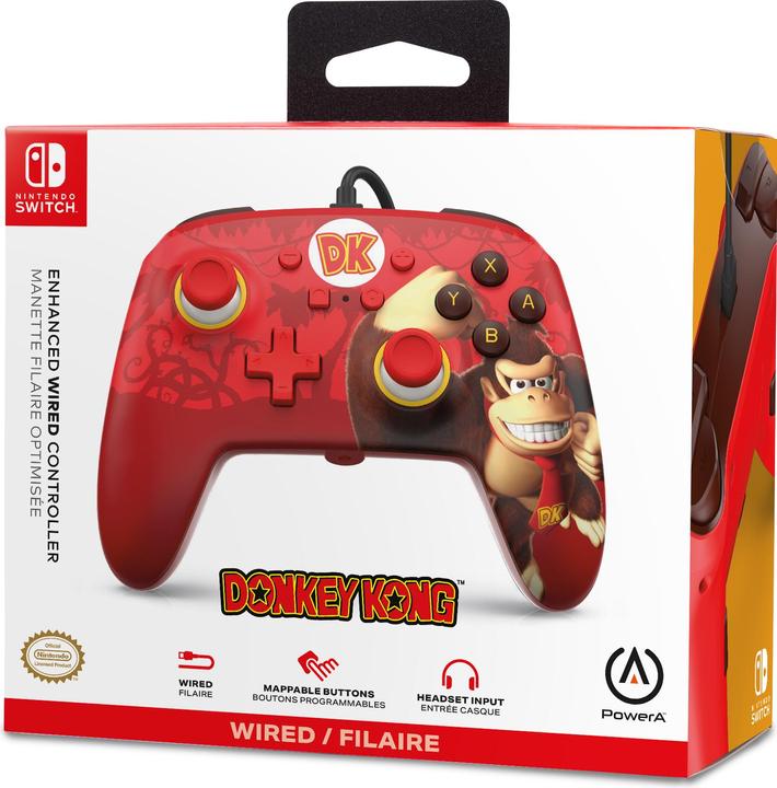 Image du produit PowerA Switch Controller Enhanced wired Donkey Kong Flex (Switch OLED, Switch)