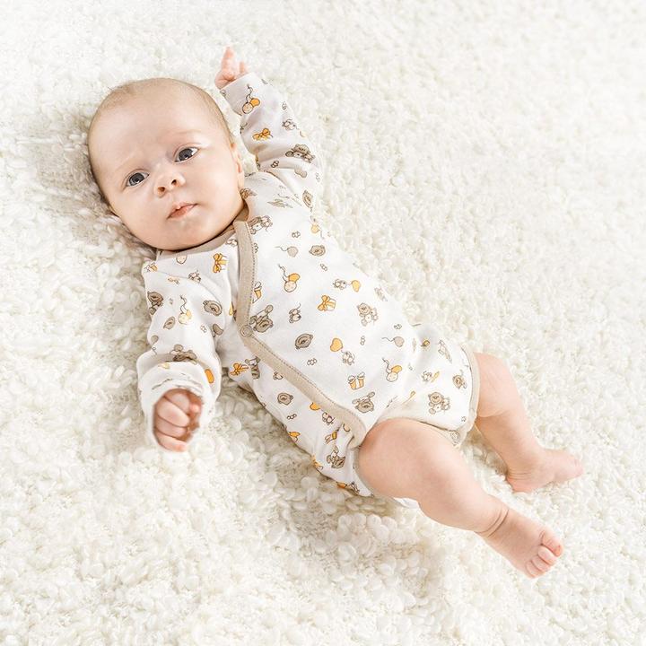 Produktbild Jacky Baby Wickelbody Langarm 2er Pack - Lovely Bear Offwhite Baby-Bodys & Wickelbodys (68)