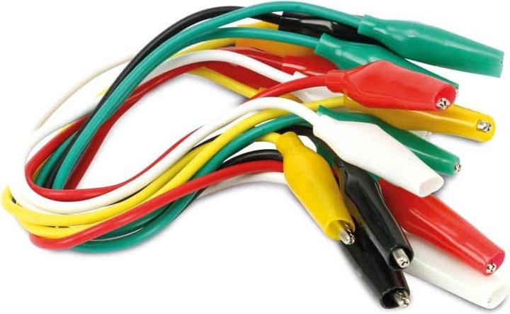 Produktbild Eneroid Messleitungen mit Krokodilklemmen, 0,5 mm², 200 mm, 10 Stück