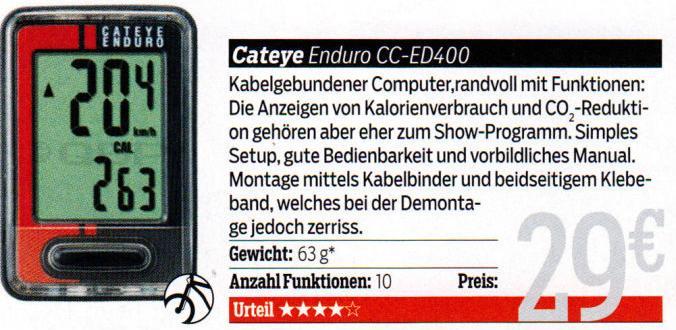 Immagine prodotto CatEye Enduro CC-ED400 bike computer nero/rosso