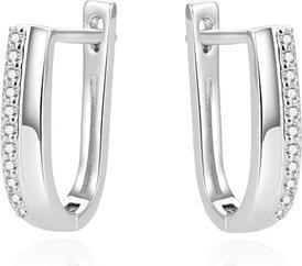 Image du produit Beneto Boucles d'oreilles élégantes en argent avec zircons AGUC1433 (L)