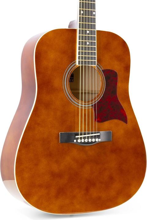 Actual product image Max Acoustic Guitar SoloJam Set Dark Natural (Acoustic guitar set, Rosewood, Linden)