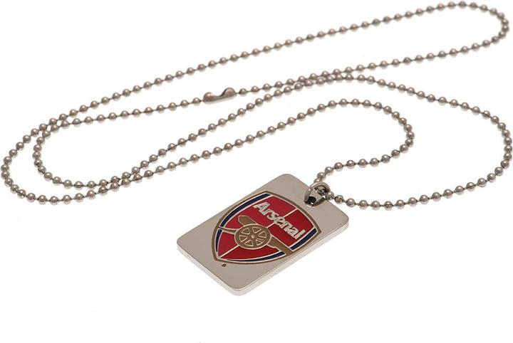 Produktbild Arsenal FC Wappen Erkennungsmarke und Kette Emaille (100% synthetisches Material)