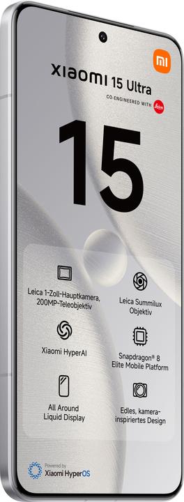 Produktbild Xiaomi 15 Ultra (512 GB, White, 6.73", Dual SIM, 50 Mpx, 5G)