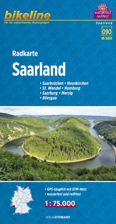 Immagine prodotto Bikeline Cycling Map Germany Saarland 1 : 75 000 75000