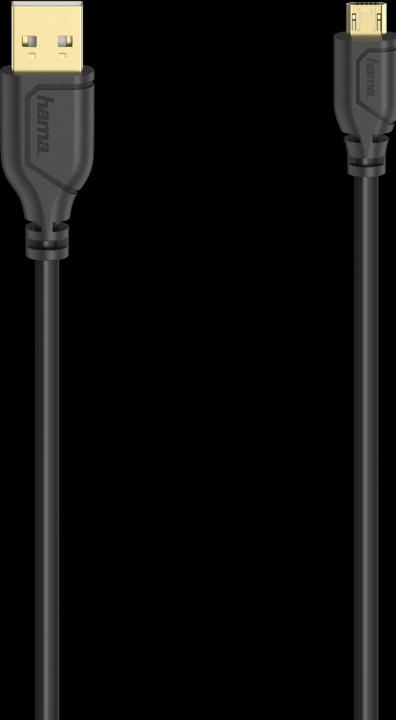 Actual product image Hama Micro USB cable Flexi-Slim, USB 2.0, 480 Mbit/s, 0.75 m (0.75 m, USB 2.0)