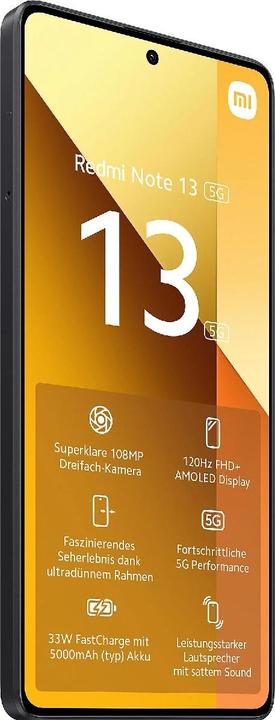 Produktbild Xiaomi Redmi Note 13 5G (128 GB, Grafit Schwarz, 6.67", Hybrid Dual SIM, 108 Mpx, 5G)