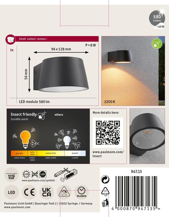 Produktbild Paulmann Capea (580 lm, IP44)