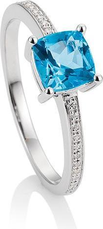 Produktbild Breuning RING - ED.TOP.DUNKEL (SWISS BLUE)/Brill. 0,096 Ct. H/si (52, 750/18 K Gold)