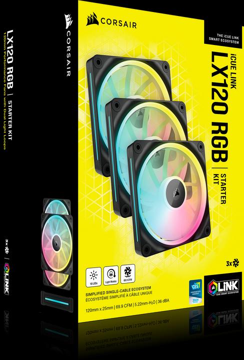 Actual product image Corsair Link LX120 (120 mm, 3 x)