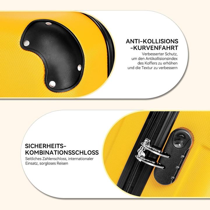 Produktbild Beibye 3-teiliges Hartschalenkoffer-Set (110 l, Handgepäck (bis 50l), M (50 - 90l), L (90 - 115l))