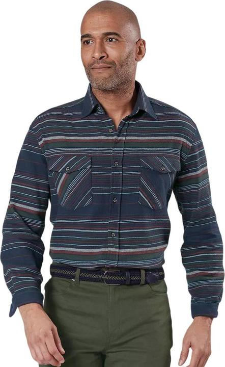Actual product image Atlas For Men Mens Striped Flannel Shirt (XXL)