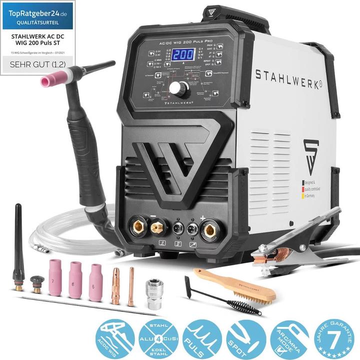 Produktbild Stahlwerk Digitales Schweissgerät AC/DC WIG 200 Puls Pro IGBT Inverter 200A