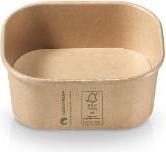 Naturesse Baeger rektangulaer 250ml L125xB105xH40mm Kraft/PLA bionedbrydelig FSC brun,10 pk x 50 stk/krt