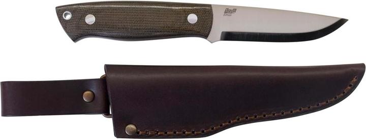 Image du produit Brisa Trapper 95 Elmax Green Micarta Scandi Leather (9.50 cm)