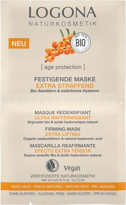 Nährwerte und Zutaten Logona age protection Festigende Maske straffend (7.50 ml)