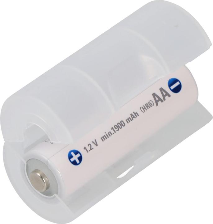 Produktbild Panasonic 2x Adapter C, Baby, LR14 und eneloop Akku NiMH, Mignon, AA, HR06 (2 Stk., R14, C, 2000 mAh)