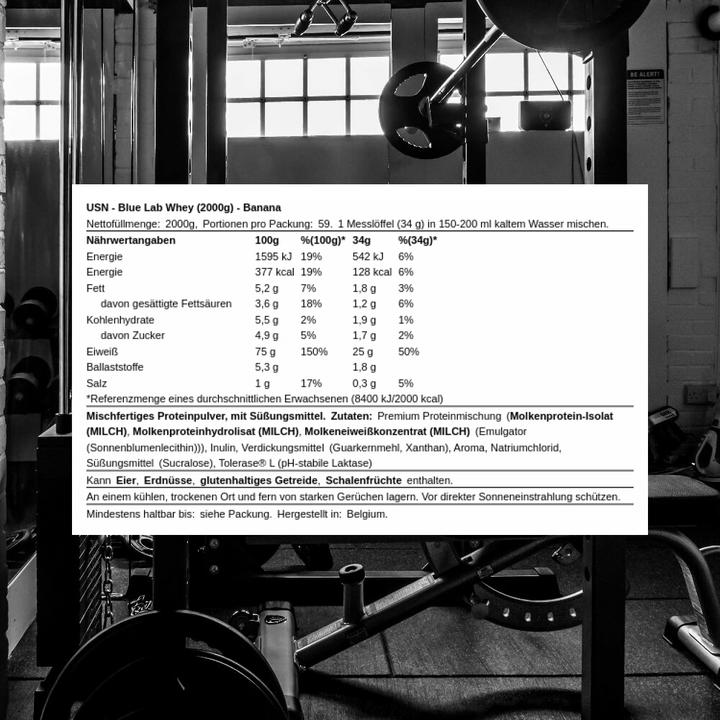 Actual product image USN Blue Lab 100% Whey Protein (Banana, 1 pcs., 2000 g)