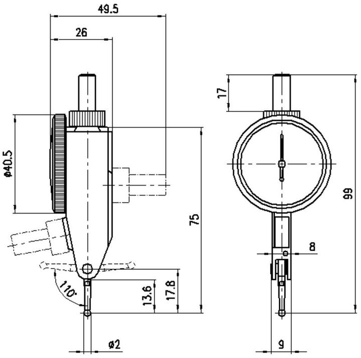 Actual product image Mahr Dial test indicator Martest 800