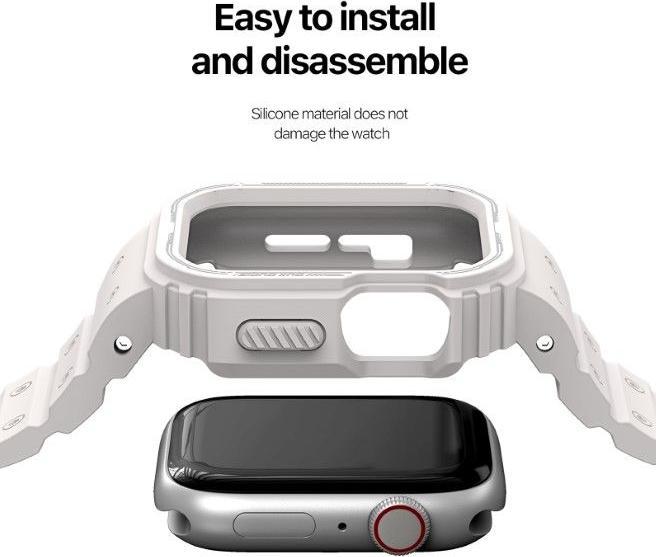 Immagine prodotto Dux Ducis Cinturino OA per Apple Watch 38mm/40mm/41mm - Bianco (38 mm, 40 mm, 41 mm, Silicone, Apple Watch Series 2, Apple Watch Series 1, Apple Watch Series 3, Apple Watch Serie 4, Apple Watch Serie 5, Apple Watch Serie 6, Apple Watch Series 7, Apple Watch Series 8, Apple Watch Series 9, Apple Watch SE)