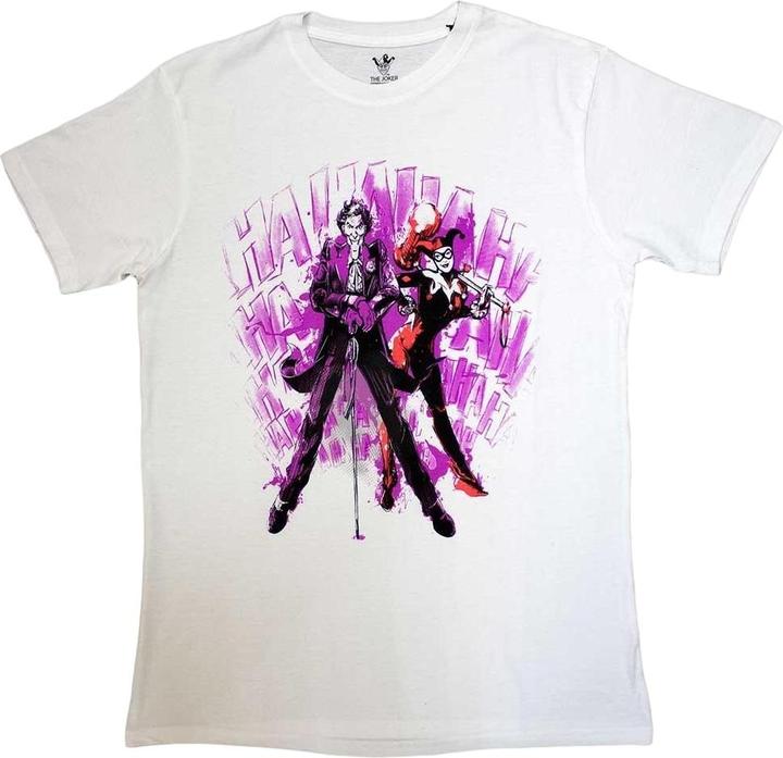 Actual product image The Joker Unisex Adult HaHa Harley Quinn T-Shirt (L)