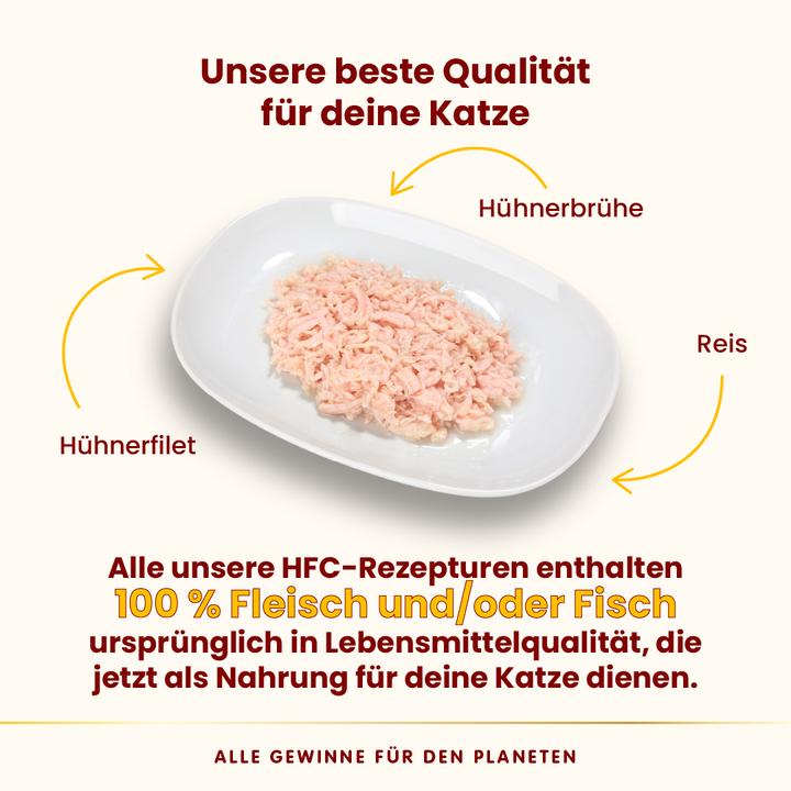 Produktbild Almo Nature HFC Light Meal Natural, Nassfutter mit Poulet für Katzen (4x50g) (Adult, 4 Stk., 200 g)