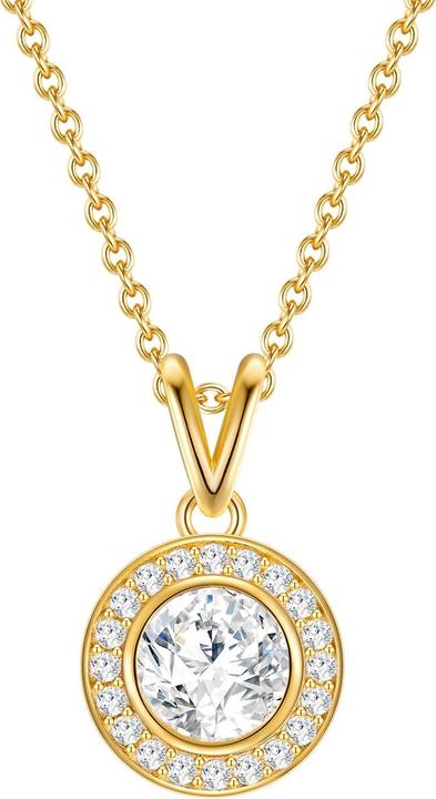 Immagine prodotto Rafaela Donata Catena da donna in argento 925 con zirconi in oro giallo 40,0 cm di base + 5,0 cm di estensione - (Argento, 40 - 45 cm)