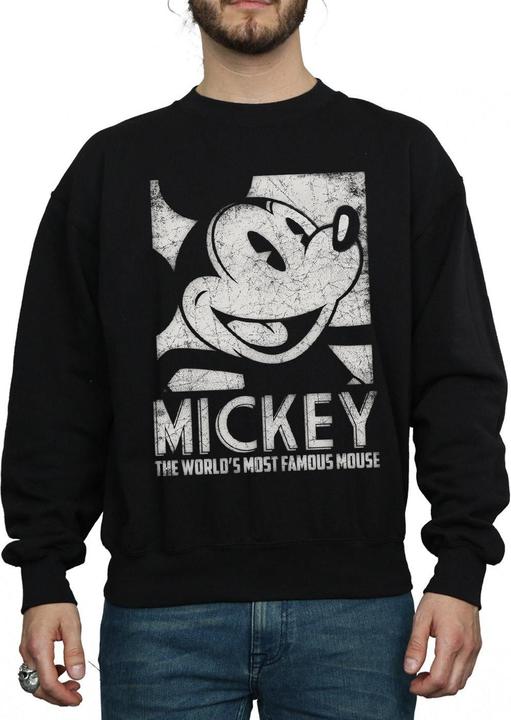 Actual product image Disney Mens Mickey Mouse Most Famous Sweatshirt (L)