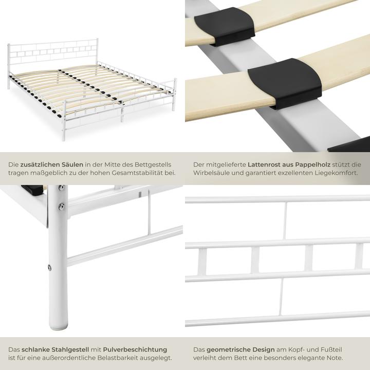 Immagine prodotto tectake Letto in metallo (200 x 180 cm)
