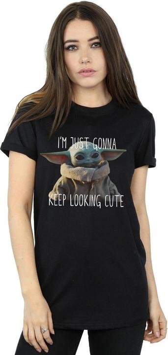 Immagine prodotto Star Wars The Mandalorian Keep Looking Cute Maglietta Ampia Donna (XL)