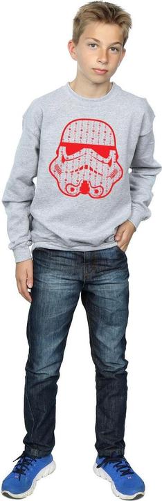 Actual product image Star Wars Boys Christmas Stormtrooper Helmet Sweatshirt (152, 158)