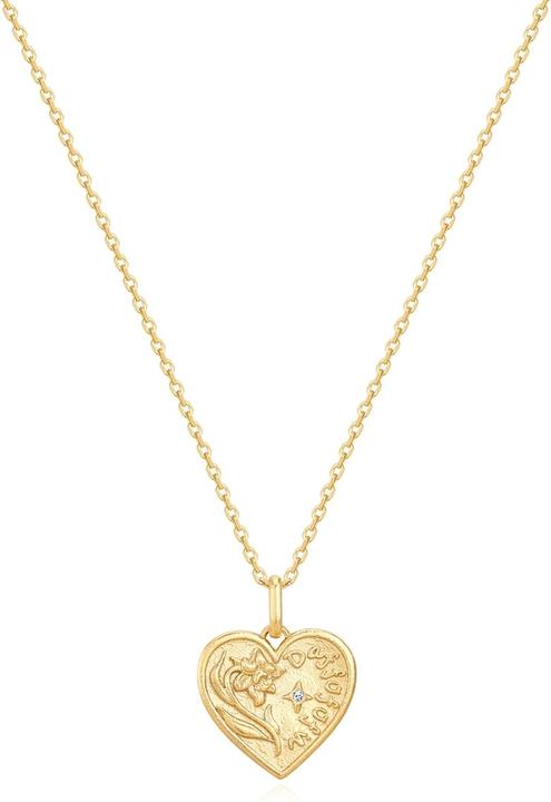 Glanzstücke München Damen Halskette Geburtsblume März Narzisse - 37206 (Sterling Silber, 40 - 45 cm)