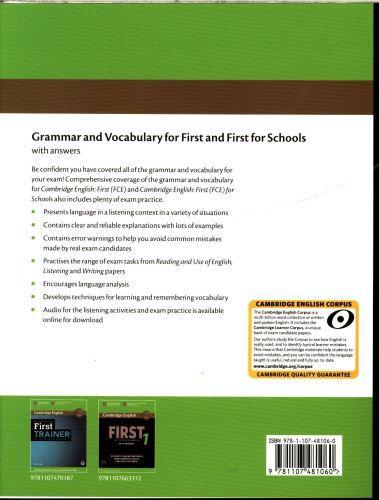 Produktbild Grammar and Vocabulary for First and First for Schools Book with Answers (Englisch, Laura Matthews, Louise Hashemi, Barbara Thomas, 2015)