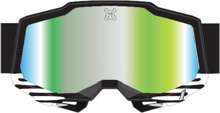 Produktbild 100% Accuri 2 UTV Goggle KB43 - Mirror Green (Schwarz, Photochromic)