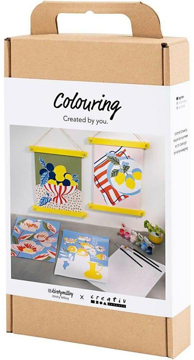 Actual product image Creativ Company Bastelfarbe Malen nach Zahlen mit Acrylfarben 4 Stück (Yellow, Multicoloured)