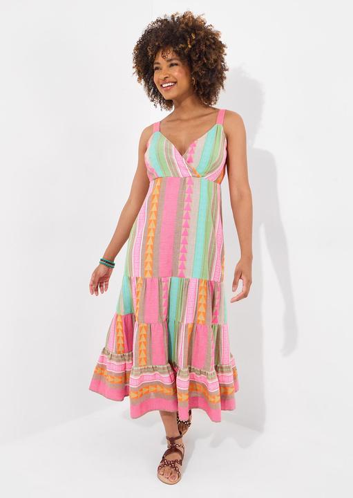 Produktbild Joe Browns Jacquard Striped Tiered Wrap Front Maxi Dress (14)