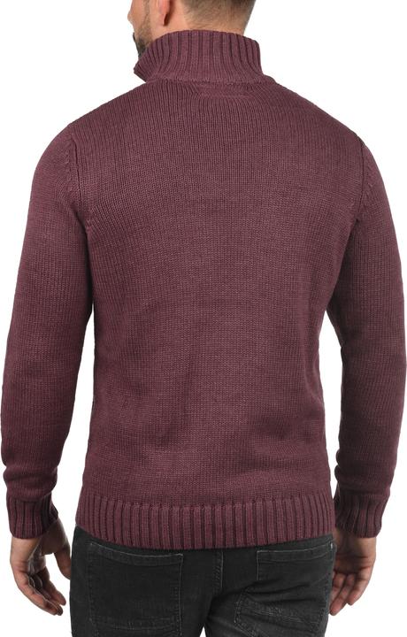 Image du produit Solid Petro Pull En Grosse Maille À Col Camionneur Pull-Over Pour Homme Avec Col Droit Avec Fermetur (M)