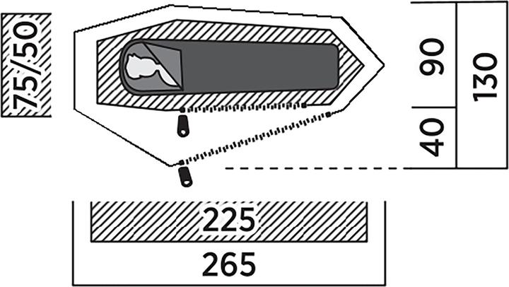 Image du produit Easy Camp Tunnelzelt Sarek 1 (dunkelgr?n/orange, Modell 2025) (Tente tunnel, 1.80 kg, 1 personne)