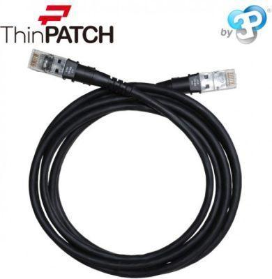 Produktbild PatchSee Patchkabel ThinPatch FTP CAT 6a schwarz 2,1m (U/FTP, CAT6a, 2.10 m)