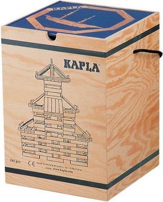 Kapla - Blank - Constructiespeelgoed - Blauw Voorbeeldboek - 280 Plankjes