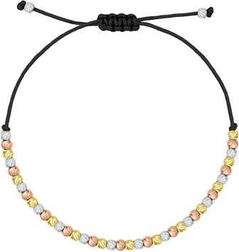 Produktbild Brilio Silver Black Textile Bracelet With Tricolor Beads Brc227w