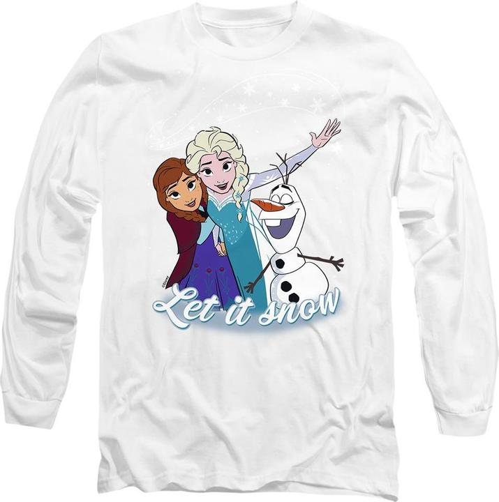 Immagine prodotto Disney Frozen Let It Snow Maglietta Elsa Anna Olaf Adulto Unisex (XL)